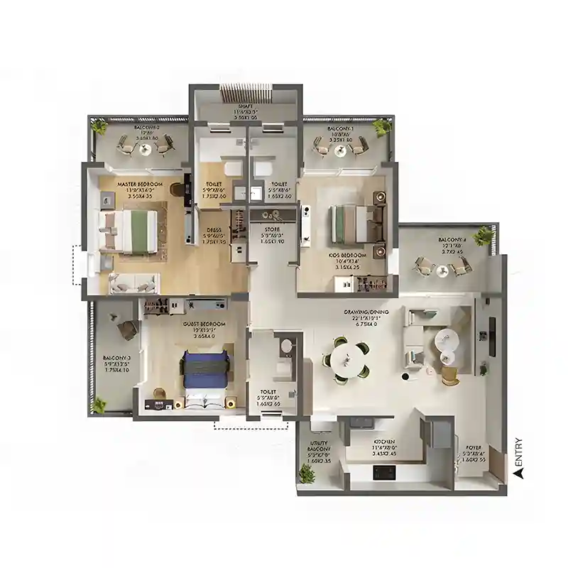 Ashiana Aaroham Floor Plan