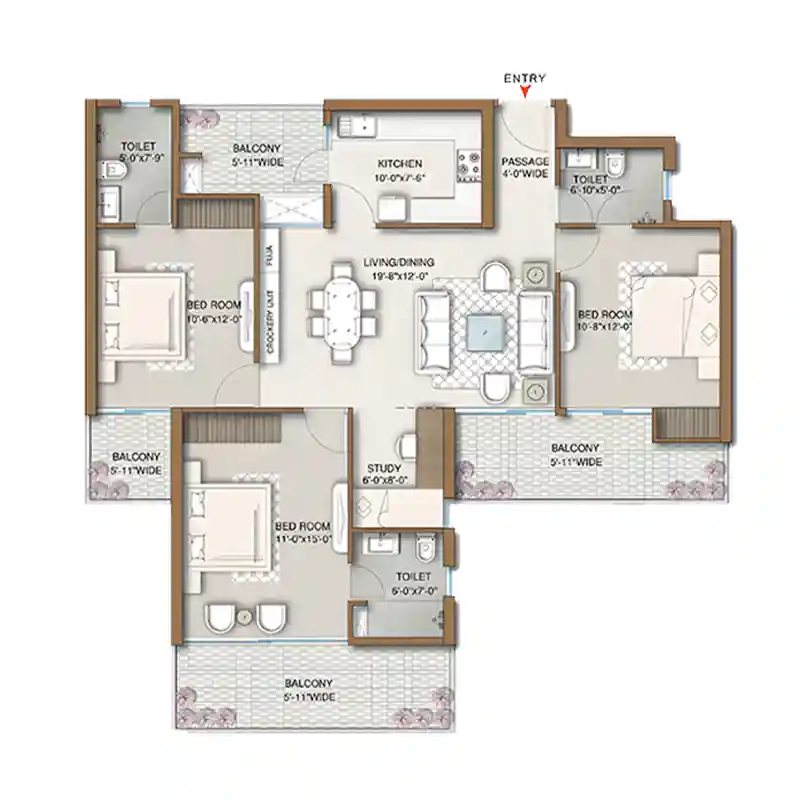 4 bhk flats m3m capital