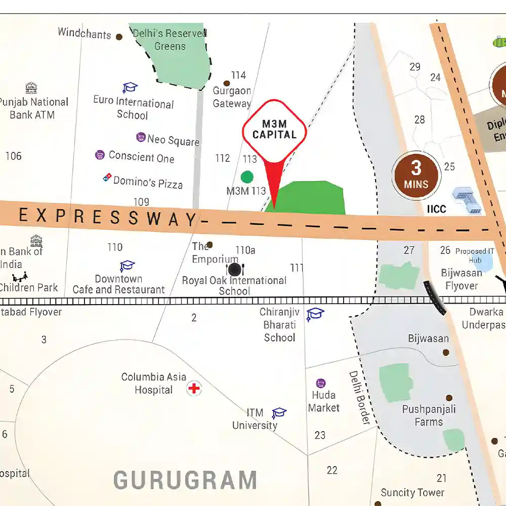 3 bhk apartments m3m capital