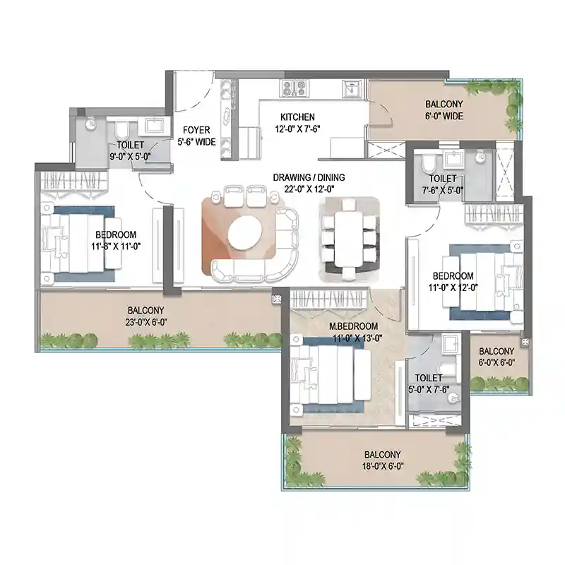 apartments on Golf Course Extension Road