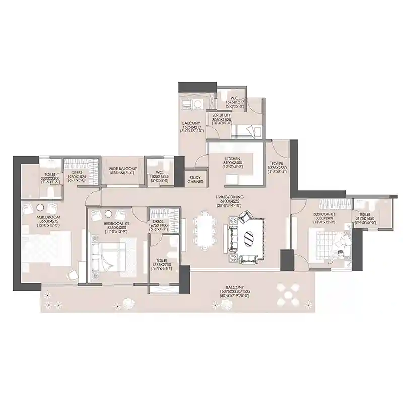 2 bhk flats pyramid alban